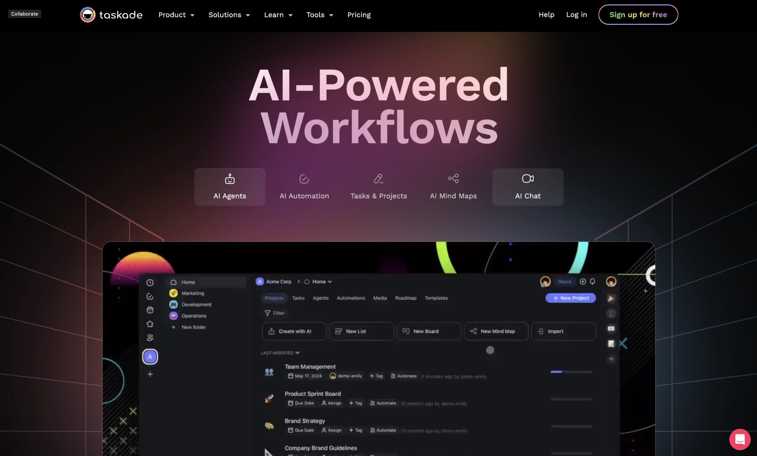 Taskade: Workforce AI Partner for Productivity 