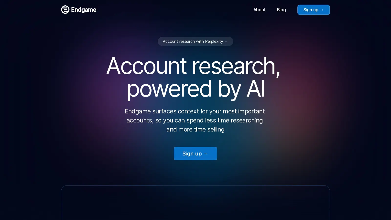 Endgame: Account Research Powered by AI