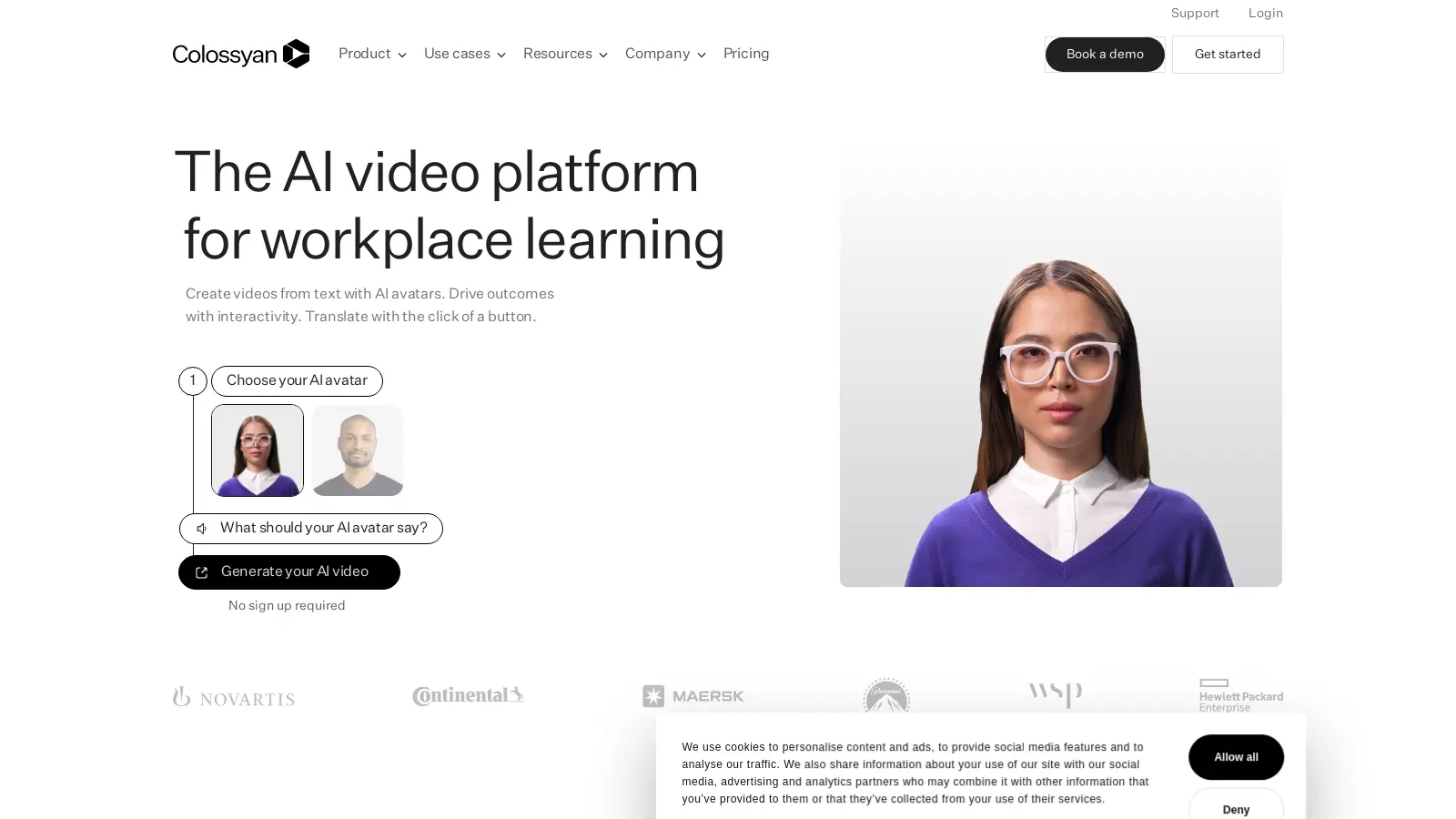 Colossyan: AI Video for Workplace Learning 